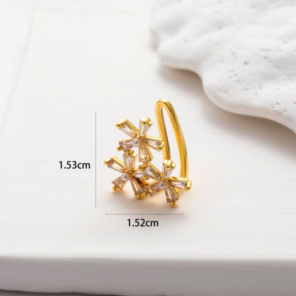 Women's Zircon Butterfly Non-Piercing Ear Clip - Image 2