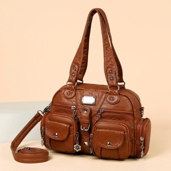 Retro Women's PU Chain Messenger Bag - Image 8