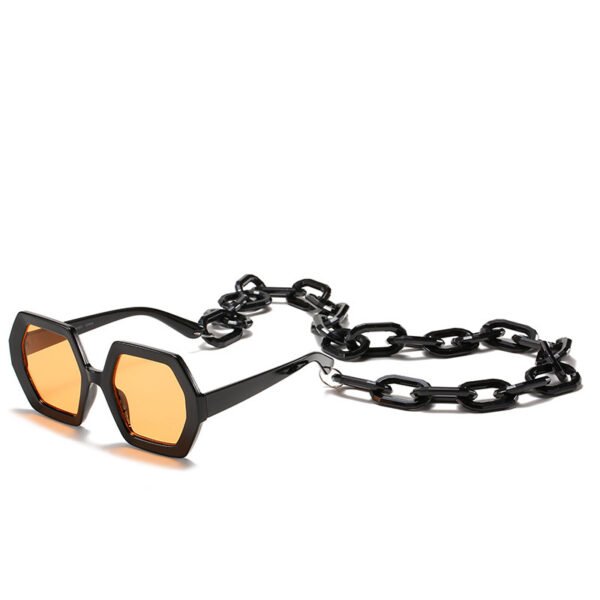 Personality Chain Sunglasses Exaggerated Octagonal Sunglasses - Image 4