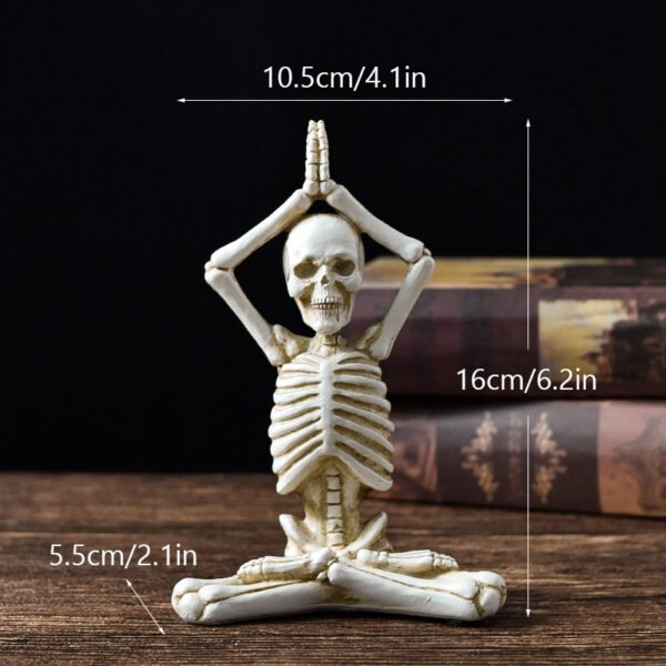 Halloween Yoga Skull Resin Desktop Decoration - Image 8