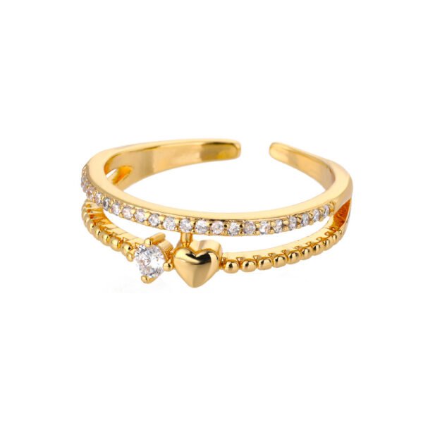 Female Creative Double-layer Cross Frame Ring - Image 8