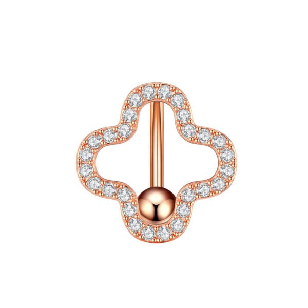 Women's Butterfly Star Zircon Navel Ring - Image 9