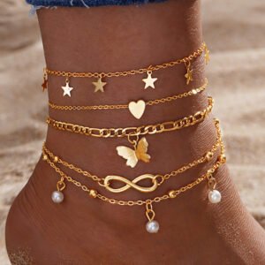 Butterfly Pearl Anklet