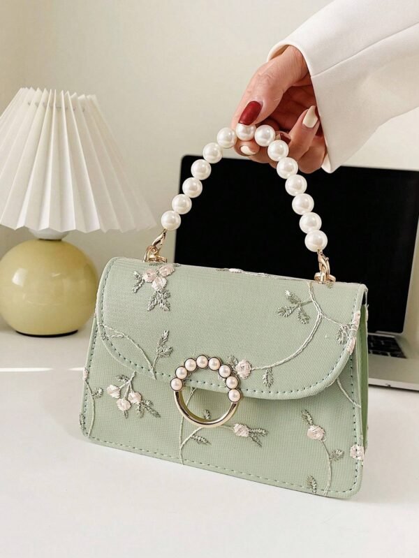 Pearl Crossbody Square Bag