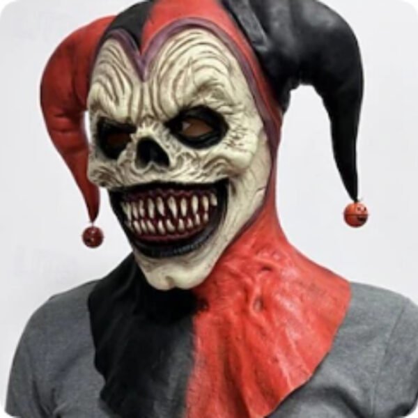 Funny Red Nose Clown Halloween Mask - Image 3