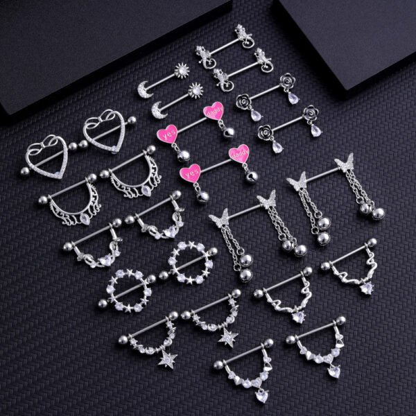 Zircon Nipple Piercing