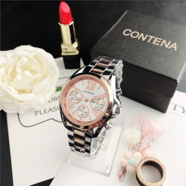 Women's Fashion Diamond Quartz Mesh Strap Watch - Image 5