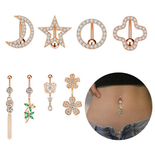 Zircon Navel Ring