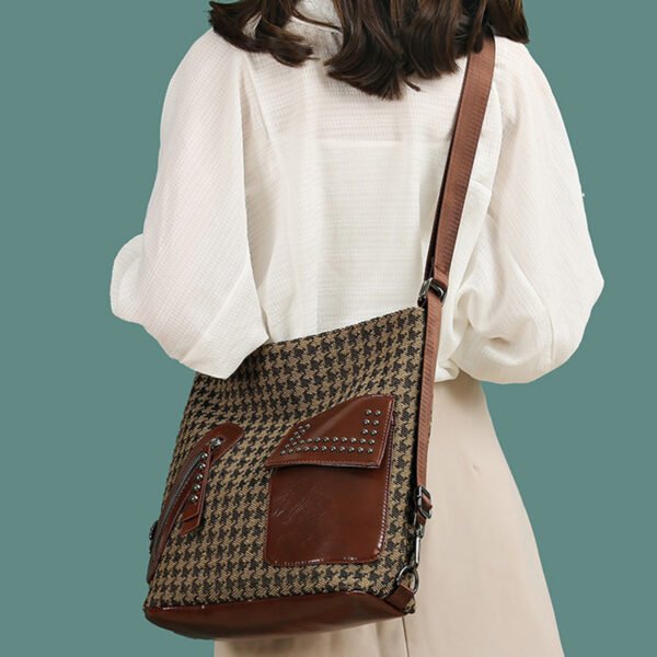 Houndstooth Leopard Backpack