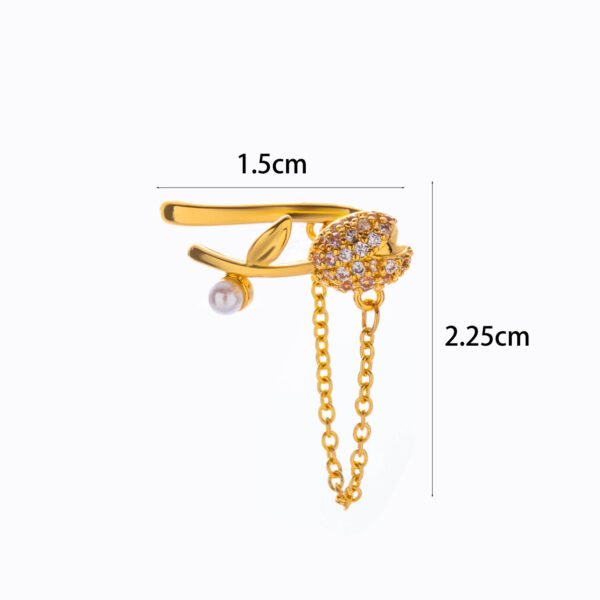 Women's Zircon Butterfly Non-Piercing Ear Clip - Image 6