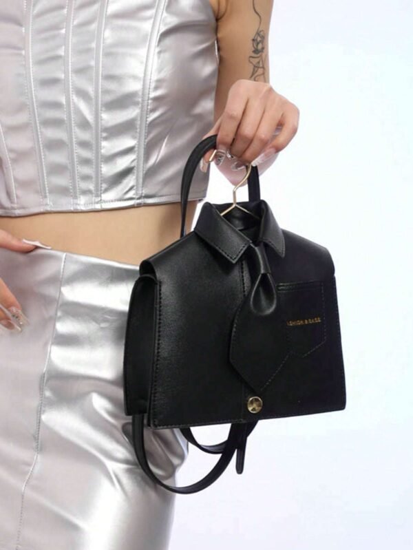 Women's Quirky Collar Black Crossbody Phone Bag - Image 2