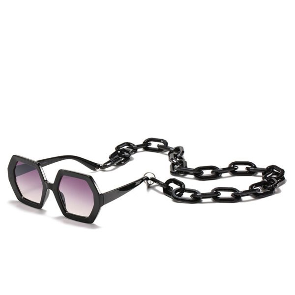 Personality Chain Sunglasses Exaggerated Octagonal Sunglasses - Image 7