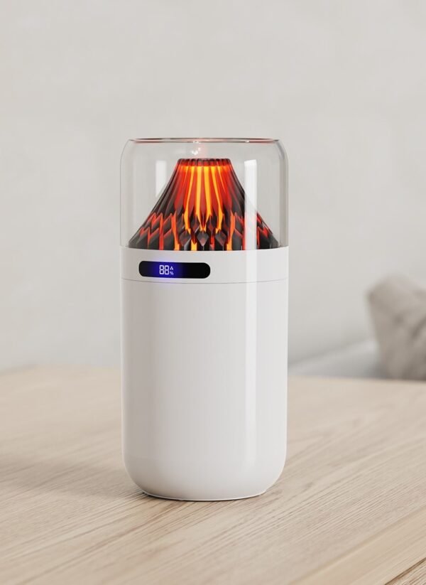 Volcano USB Humidifier Compact Battery-Powered Digital Display Car Aromatherapy Charging Air Moisturizing Humidifier - Image 5