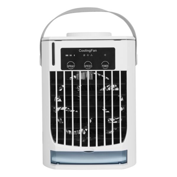 Portable Air Conditioner Fan Evaporative Humidifier 3 Speed Spray Personal Cold Mist Air Cooler Desk Table Fan Water Tank Night Light Adjustable Angel Room Home Office - Image 10
