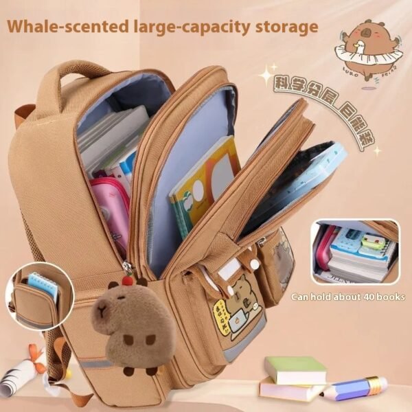 Cartoon Dolphin Kapibala Children's Backpack - Image 5