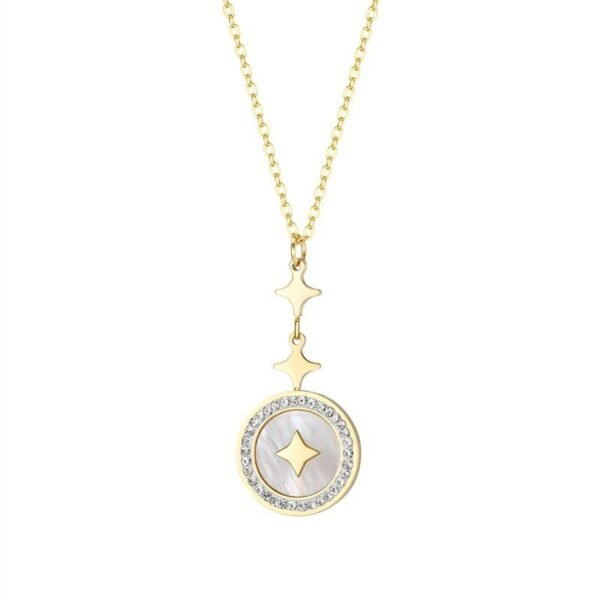 Women's Six-Pointed Star Titanium Steel Necklace - Image 5