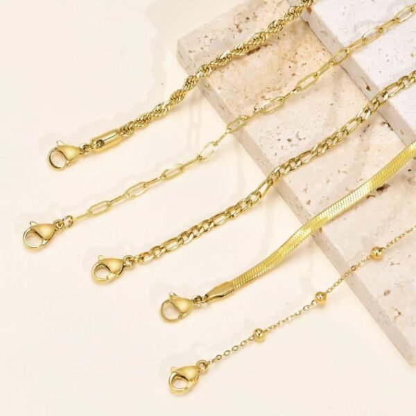 Stainless Steel 5-piece Set Simple Bracelet Does Not Fade - Image 8
