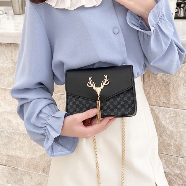 Women's Tassel Deer Head PU Phone Crossbody Bag - Image 4