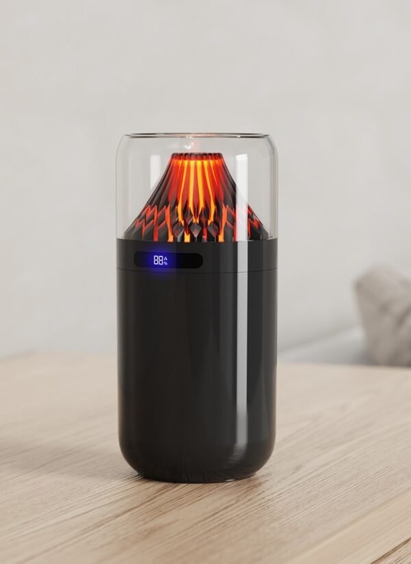 Volcano USB Humidifier Compact Battery-Powered Digital Display Car Aromatherapy Charging Air Moisturizing Humidifier - Image 6