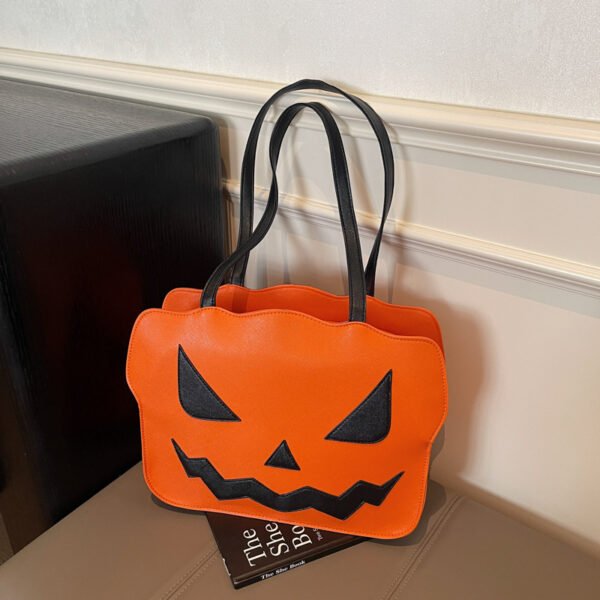 Women's Halloween Pumpkin PU Messenger Bag - Image 2