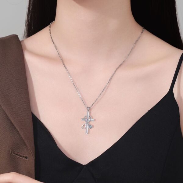 Women's Cross Stethoscope Copper Necklace - Image 6