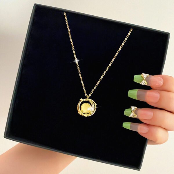 Women's Sunflower Zirconium Pearl Short Necklace - Image 4
