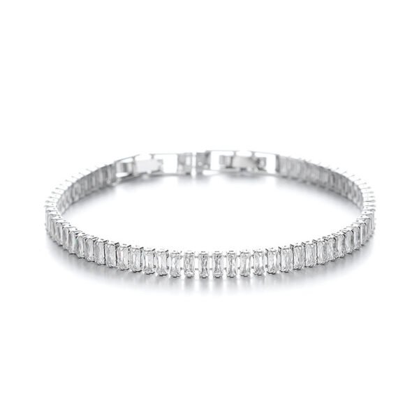 European And American Simple Rectangular Affordable Luxury Style Full Diamond Fashion All-match Bracelet - Image 7