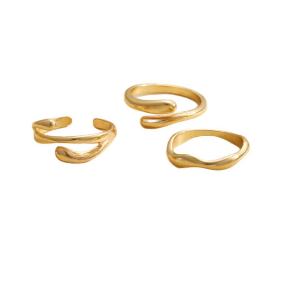 Women's Irregular Water Drop Alloy Ring Set - Image 7