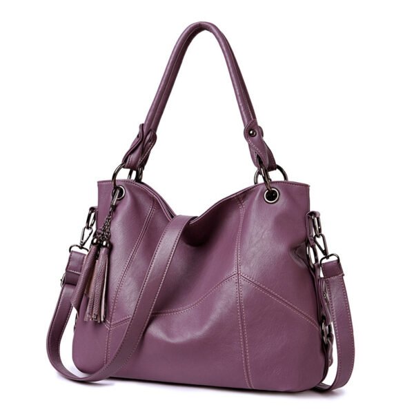 Women's Retro PU Tassel Crossbody Bucket Bag - Image 5