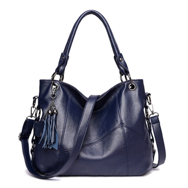 Women's Retro PU Tassel Crossbody Bucket Bag - Image 7