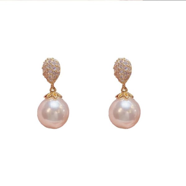 Women's French Water Drop Pearl Earrings - Image 2