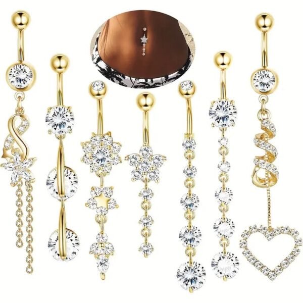Women's Tassel Stainless Steel Navel Piercing - Image 4
