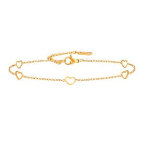 Heart Stainless Steel Anklet