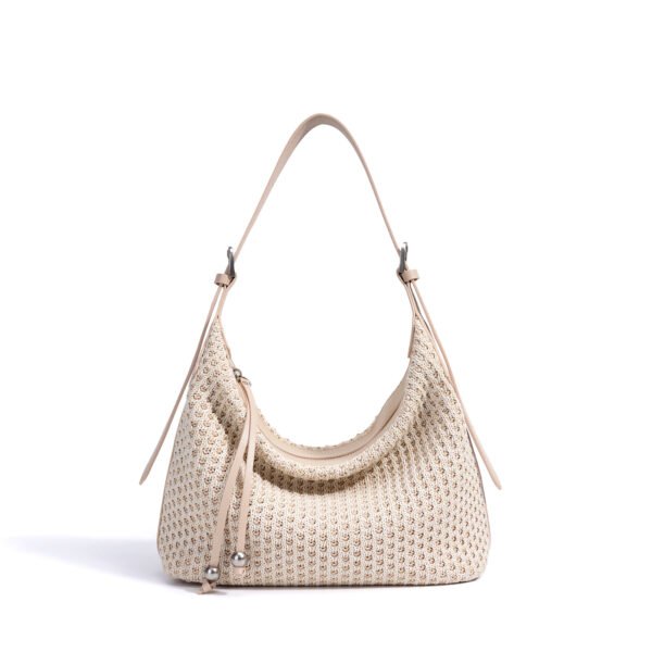 Women's Retro Straw Woven Large Capacity Shoulder Bag - Image 4
