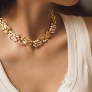 Ginkgo Leaf Pearl Necklace