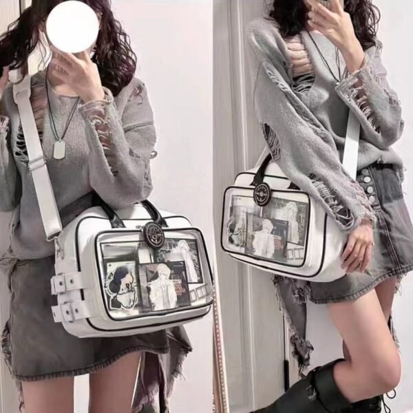 Women's Large Capacity PU One-Shoulder Messenger Bag - Image 5