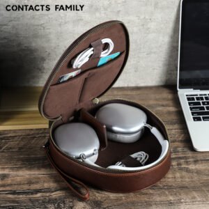 Leather Earphone Storage Case