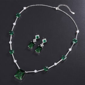 Emerald Crystal Necklace Set