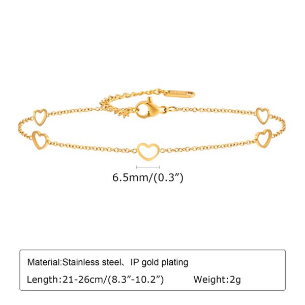 Heart Stainless Steel Anklet