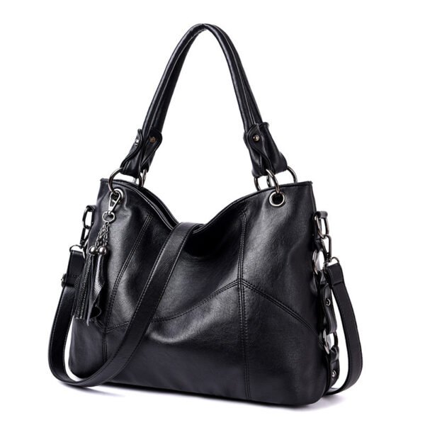 Women's Retro PU Tassel Crossbody Bucket Bag - Image 8