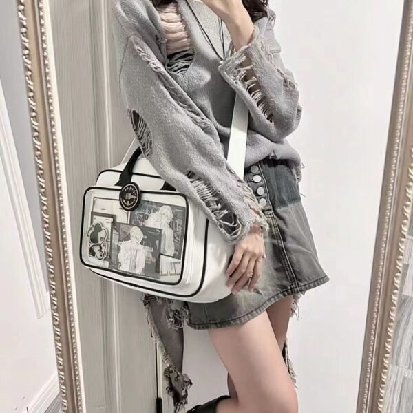 Women's Large Capacity PU One-Shoulder Messenger Bag - Image 6