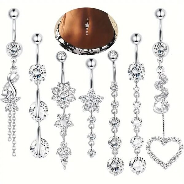 Women's Tassel Stainless Steel Navel Piercing - Image 5