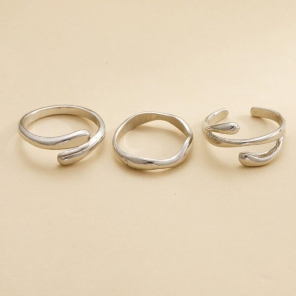 Women's Irregular Water Drop Alloy Ring Set - Image 6