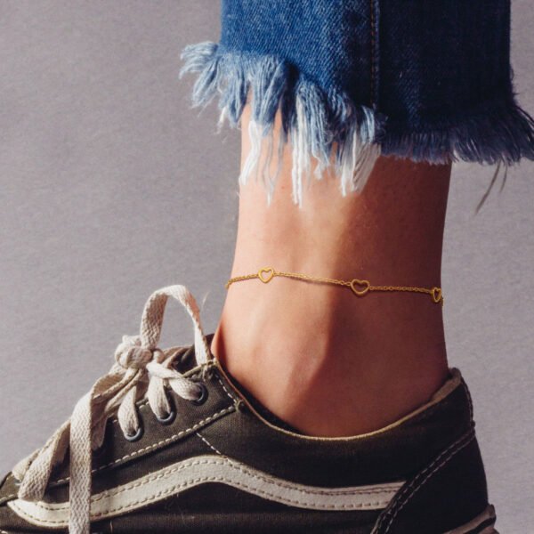 Heart Stainless Steel Anklet