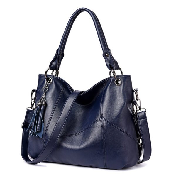 Women's Retro PU Tassel Crossbody Bucket Bag - Image 9