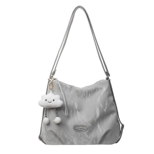 Women's Large Capacity PU Bucket Tote Bag - Image 7