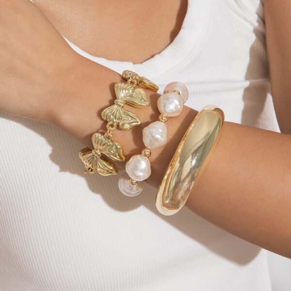 New Multi-layer Line Winding Geometric Open Bracelet Suit - Image 8
