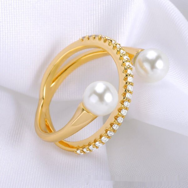 Female Creative Double-layer Cross Frame Ring - Image 10