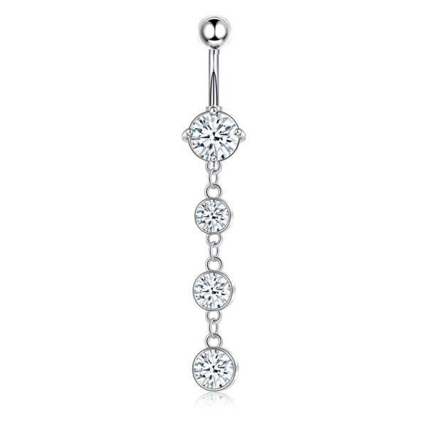 Women's Sexy Zircon Heart Navel Stud Set - Image 6