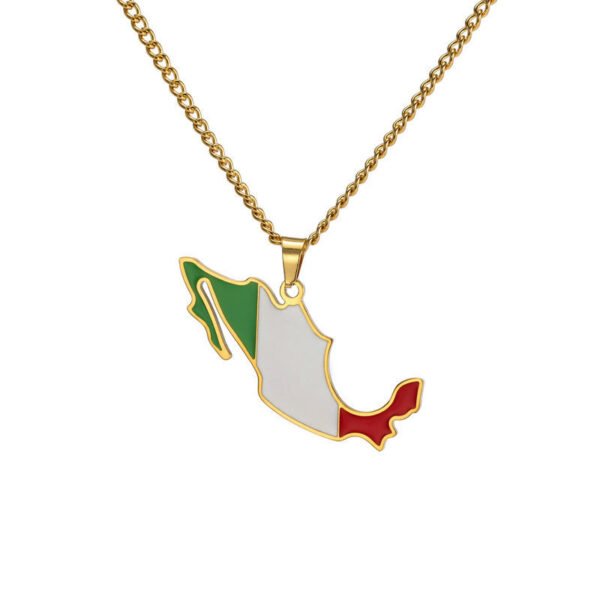Countries Map Drop Oil Necklace Pendant - Image 4
